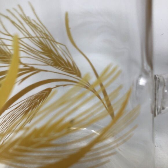 Libbey Golden Wheat Grass Pitcher 72oz  With Ice Lip 9” Tall Vintage 70s MCM - Picture 10 of 10